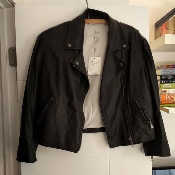 Brand New with Tags Joie Black Leather Jacket Classic and Versatile Style - Picture 8 of 16